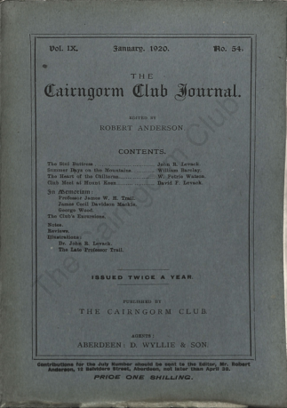 The Cairngorm Club Journal No 54 cover